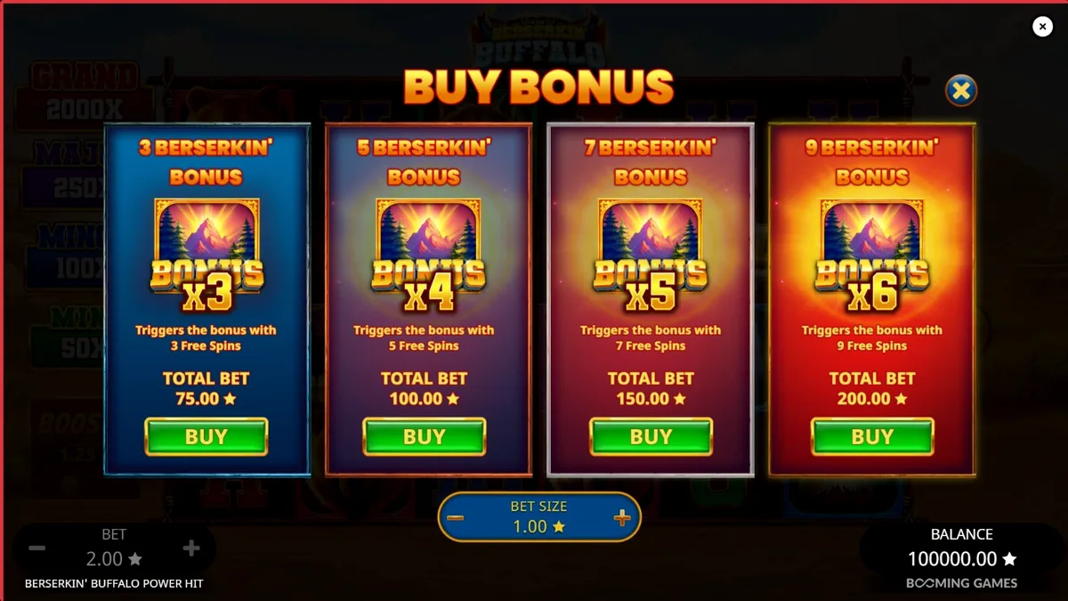 Pemandangan atmosferik slot Beserkin’ Buffalo Power Hit dengan latar belakang padang gurun yang mistis.